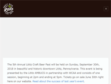 Tablet Screenshot of lititzcraftbeerfest.com